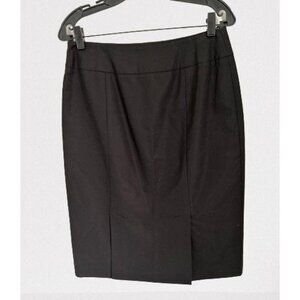 Lafayette 148 New York Pencil Skirt Black Lined Cotton Size 6